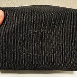 DIOR Beauty Black Cosmetic Makeup Bag Pouch CD Logo TROUSSE toiletry NEW